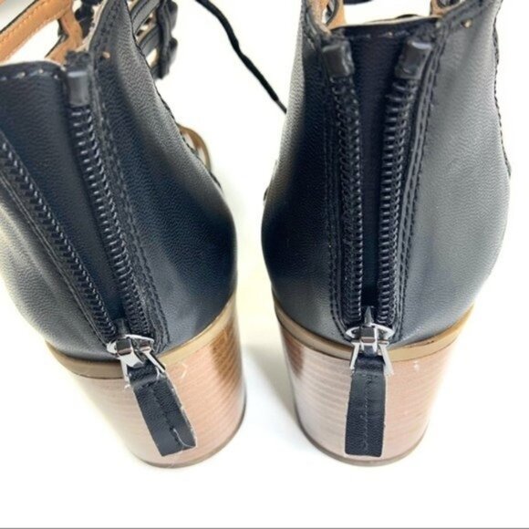 Franco Sarto Strappy Stacked Block Heel Caged Ankle - Picture 7 of 8